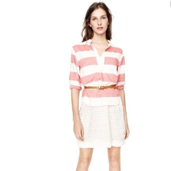 Madewell Broadway & Broome Stripe Pink White Top S NWOT - Picture 1 of 8